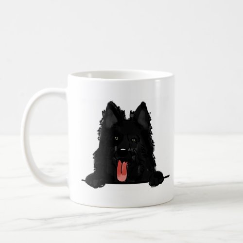 Black norwegian elkhound  coffee mug