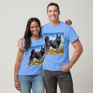 Black Norwegian Elkhound Dog T-Shirt