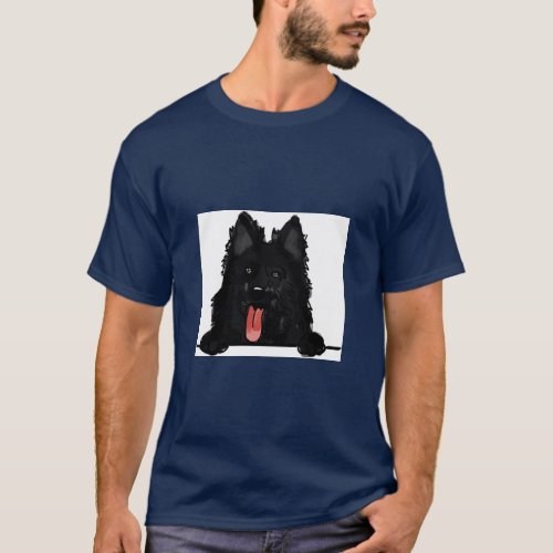 Black norwegian elkhound  T_Shirt
