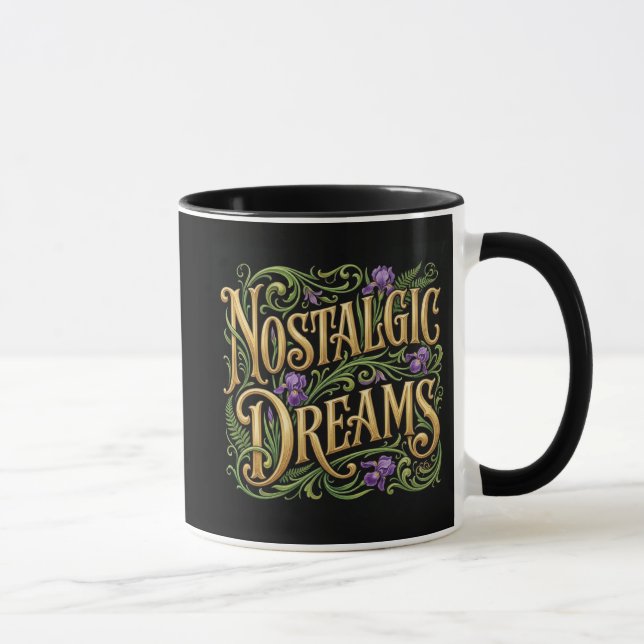Black Nostalgic Dreams Mug (Right)