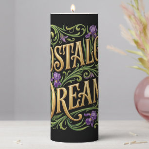 Black Nostalgic Dreams Pillar Candle