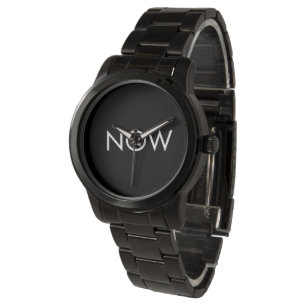 Black NOW Watch – Minimalist Mindfulness Present M