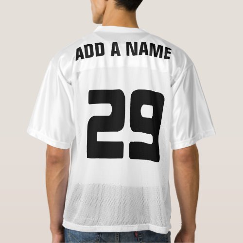 Black Number 29 mens football jersey