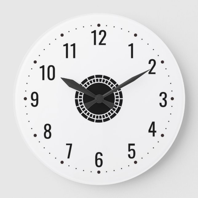 Black Numbers for a White Large Clock (Front)