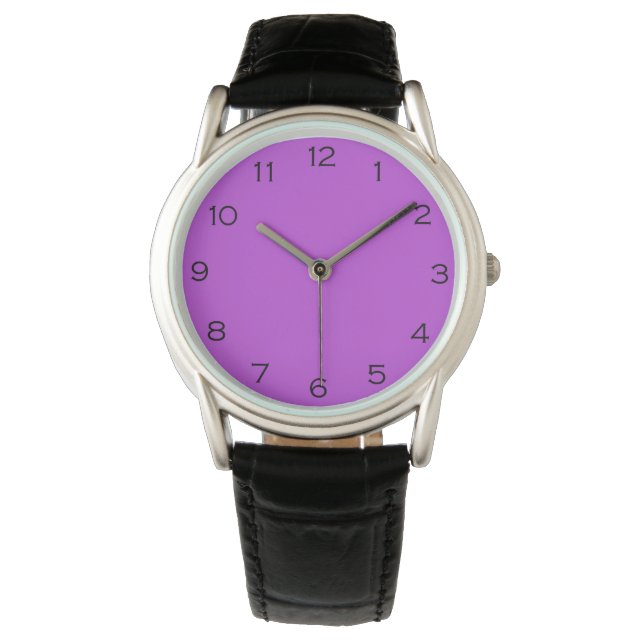 Black Numbers on Purple wat Watch (Front)