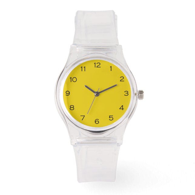 Black Numbers on Yellow wacnt Watch (Front)