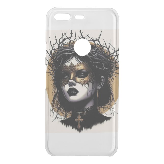 Black nun modern uncommon google pixel case (Back)