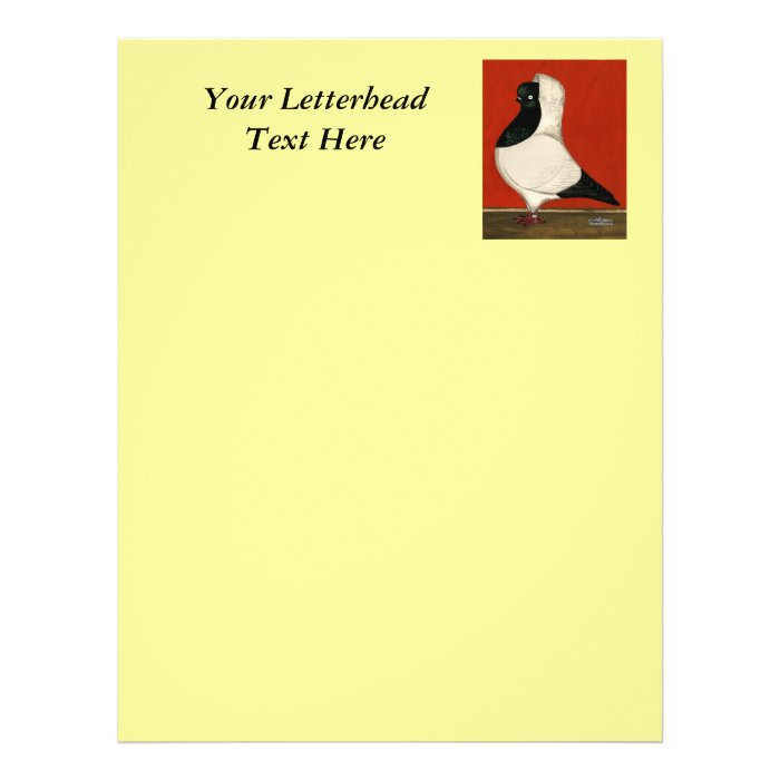 Black Nun Pigeon Letterhead