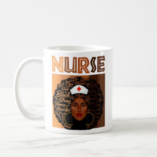 Black Nurse  For Women Girls African Melanin Nursi Coffee Mug