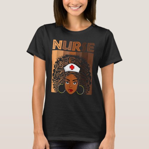 Black Nurse For Women Girls  African Melanin Nursi T_Shirt