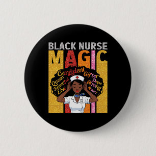 Black Nurse Magic Confident Beautiful Queen Melani Button