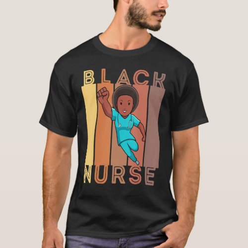Black Nurse Melanin Male Nurses Women Brown Skin M T_Shirt