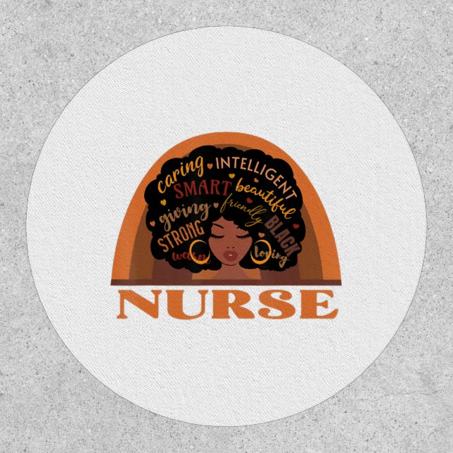 Black Nurse Nursing Design Patch (Front)