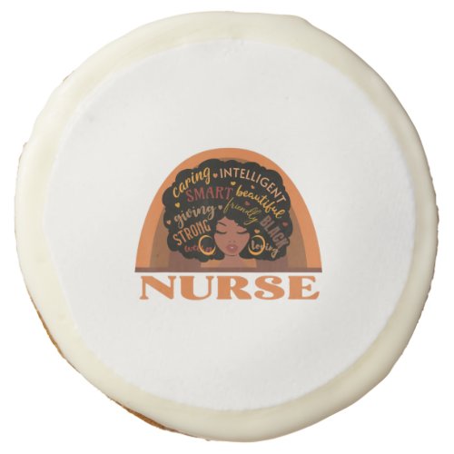 Black Nurse Nursing Design Sugar Cookie