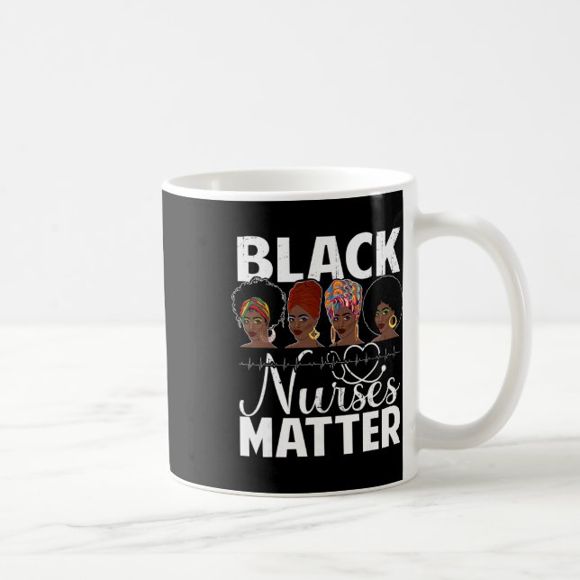 Black Nurses Problem - African American Afro Nurse Coffee Mug (Right)