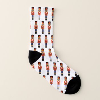 Black Nutcracker All-over-print Socks by ChristmasBellsRing at Zazzle