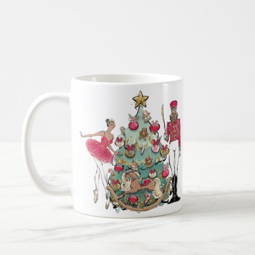 Black Nutcracker Ballet Christmas Mug