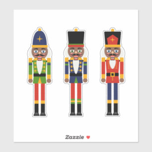 Black Nutcracker Custom-Cut Vinyl Sticker
