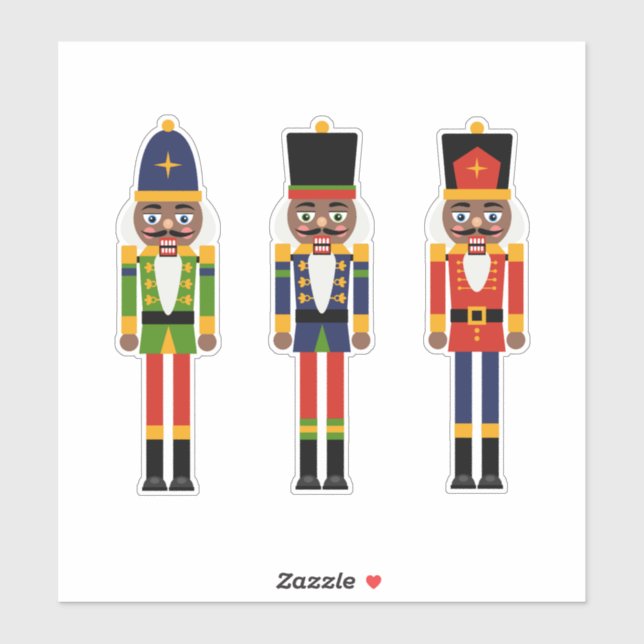 Black Nutcracker Custom-Cut Vinyl Sticker (Sheet)