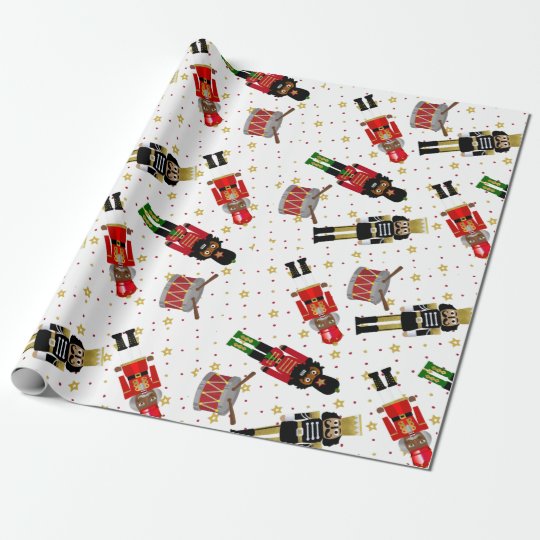 Black Nutcracker Holiday Gift Wrap