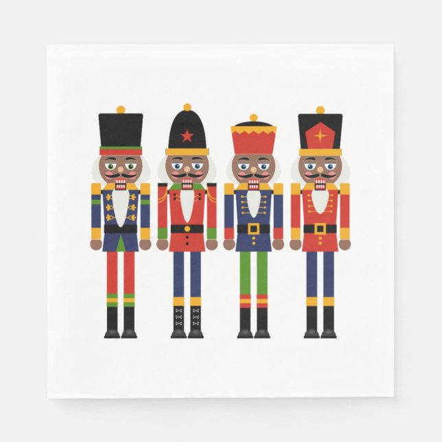 Black Nutcracker Paper Napkin (Front)