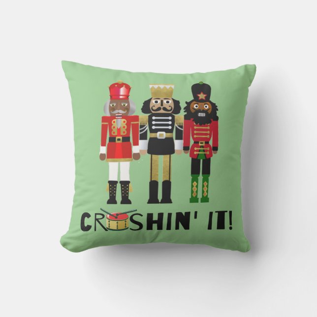 Black Nutcracker Pillow Decor (Front)