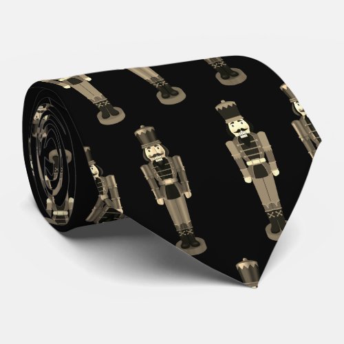 Black Nutcracker Soldier Christmas Tie