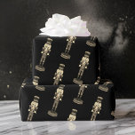 Black Nutcracker Soldier Christmas Wrapping Paper<br><div class="desc">Black Nutcracker Soldier Christmas Wrapping Paper Send Friends & Family on a Nostalgic Holiday Adventure with These Black Nutcracker Soldiers. Relive cherished memories of Christmas past with each present wrapped in these magical nutcracker prints. The elegant monochrome color scheme adds an air of sophistication, perfect for adult gifts. Surprise loved...</div>