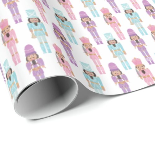 Black Nutcracker Traditional Christmas Holidays Wrapping Paper