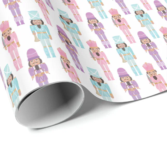 Black Nutcracker Traditional Christmas Holidays Wrapping Paper Zazzle