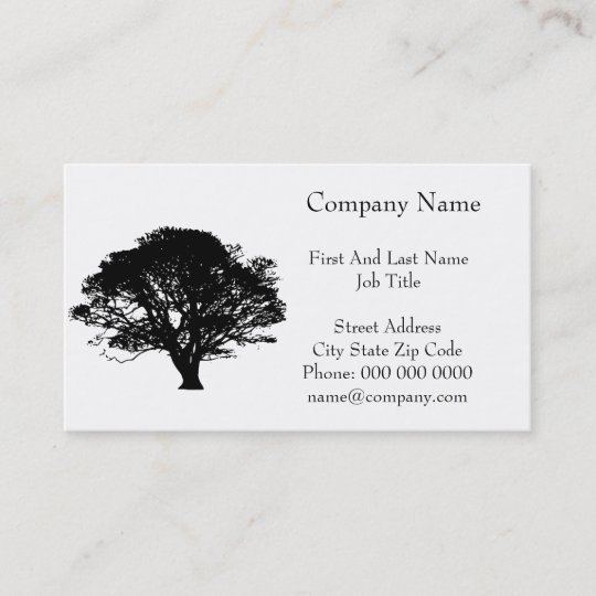 Black Oak Tree Design Business Card | Zazzle.com