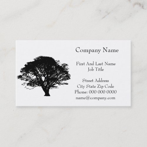 Black Oak Tree Gothic Fine Art Drawing Business Card