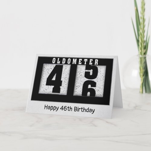 Black Odometer for 46th Birthday Card