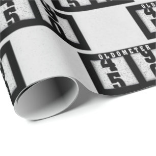 Black Odometer for 50th Birthday Wrapping Paper