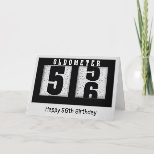 Black Odometer for 56th Birthday    Card