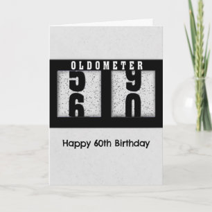 Black Odometer for 60th Birthday Humor Card