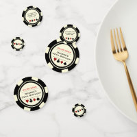 Black Off-White Poker Chip Las Vegas Birthday