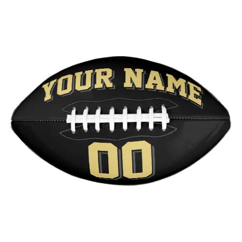 BLACK OLD GOLD AND CHARCOAL GRAY Custom Football