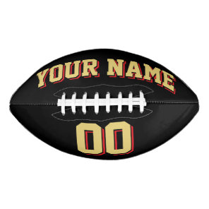 BLACK OLD GOLD AND RED Custom Football