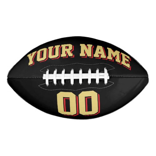 BLACK OLD GOLD AND RED Custom Football