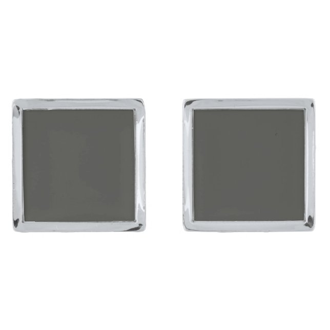 Black olive (solid color)  cufflinks (Front)