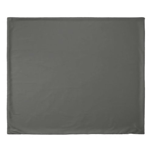 Black Olive Solid Color Duvet Cover