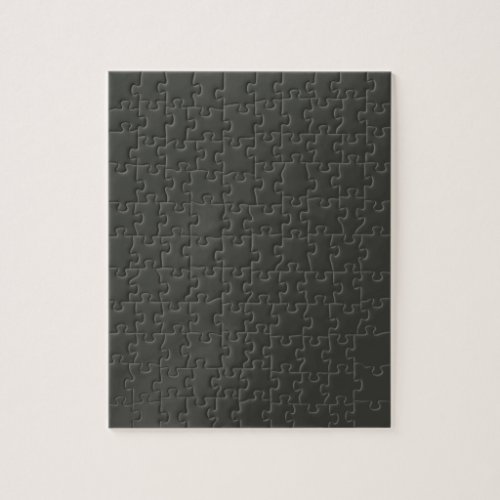 Black olive solid color  jigsaw puzzle