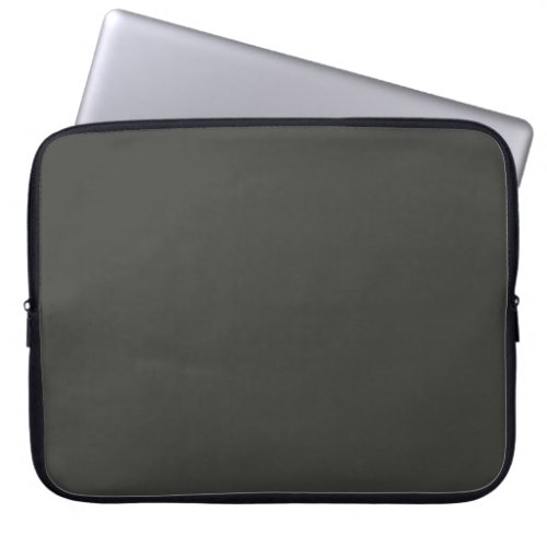 Black olive solid color  laptop sleeve