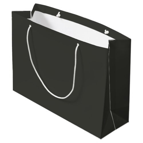 Black olive solid color  large gift bag