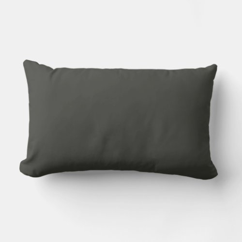 Black Olive Solid Color Lumbar Pillow