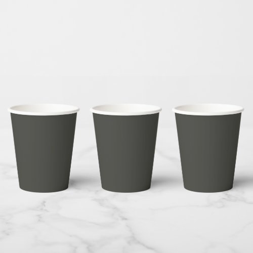 Black olive solid color  paper cups
