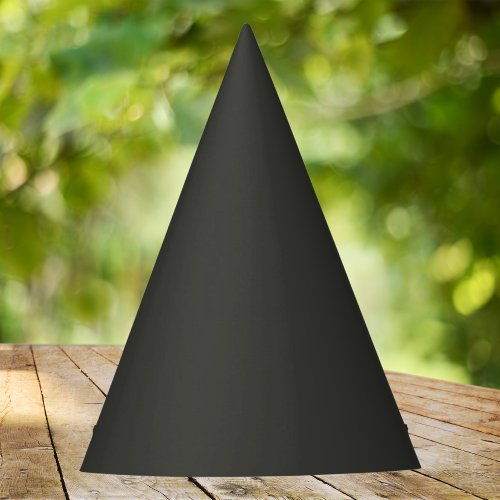 Black Olive Solid Color Party Hat