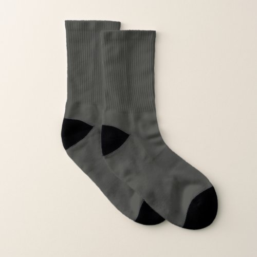Black olive solid color  socks