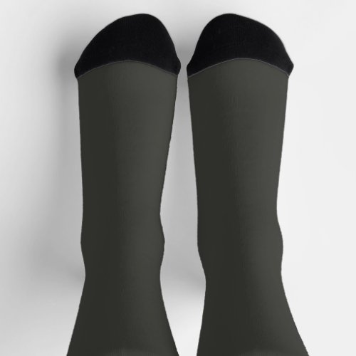 Black olive solid color  socks